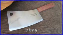 Rare UNUSED Vintage FORSCHNER Chef's Carbon Steel Meat Cleaver Knife withOrig. Box
