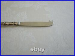 Rare Vintage Gucci Cheese Knife Sterling Silver Bamboo Handle Signed Italy XLNT