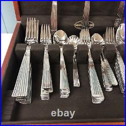 Reed & Barton WESTWOOD + Stainless Steel Flatware Set EUC 103 Pieces USA