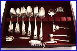 Rogers Bros IS Eternally Yours Silverplate Flatware Set 82 pc Service 12 Chest