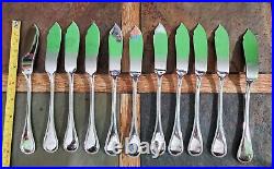 SET OF 11 FRANCE? COUZON JEAN c1992- LE PERLE STAINLESS FISH? KNIVES