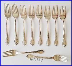 SET antique ROGERS mfg SILVERPLATE FLATWARE MEMORY monogram m BOX NOT INCLUDED