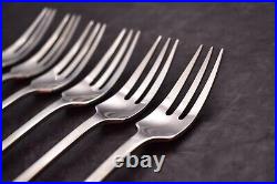 SET of 6 Dansk Kobenhavn Stainless Salad Forks IHQ Korea 7 1/8