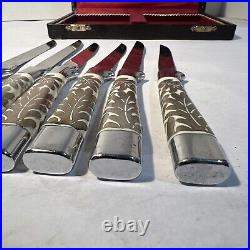 SOLINGEN Germany Hand Forged Chrome Steel Knives 6pc. Leaf Knife Set, Orig. Box