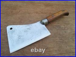 SUPERB Antique L&IJ White Buffalo NY Butcher's #6 Meat Cleaver Knife in A+ COND