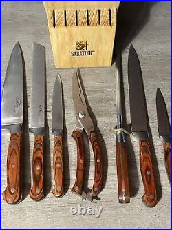 Sabatier Loire 13 pcs Professional Chefs Knife set With Wood Handle & block