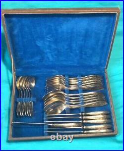 Set of 24 Silver Plated Forks Spoons Knives Olympics Moscow 1980, Melchior. RARE