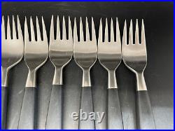 Set of 8 Forks Lion-Black (Stainless) by Hackman MCM Vintage