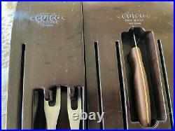 Set of Cutco knives with wall hanger rack 8 pc sharpener