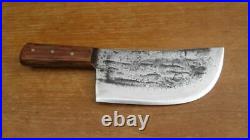 Smaller Vintage Custom VILLAREAL Mexican Chef's Hand-forged Carbon Cleaver Knife