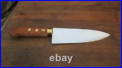 Smaller, Wide Vintage PINO Italy Bolstered Carbon Steel Chef Knife RAZOR SHARP