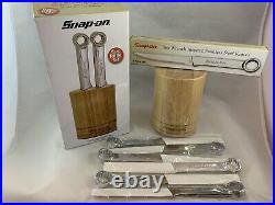Snap On Box Wrench Stainless Steel 6 Piece Knife Set With Wood Block Brand New