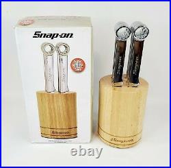 Snap On Wrench Stainless Steel 6 Piece Knife Set with Wood Block