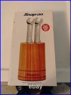 Snap-on Tools 6 Piece Open End Wrench Steak Knife Set in Wood Block Snap On NIB