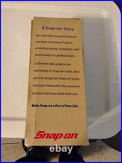 Snap-on Tools 6 Piece Open End Wrench Steak Knife Set in Wood Block Snap On NIB