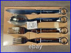 Snap on tools box end wrench flatware set NEW 4 piece silverware collectable