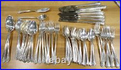 Spring Garden Inlaid (Silverplate) Flatware Service for 8 Holmes and Edwards