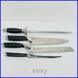 TUPPERWARE CHEF SERIES 4 Pc Knives Set & Large Knife Block