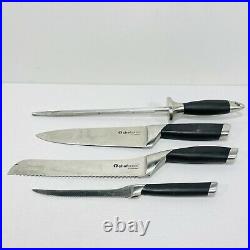 TUPPERWARE CHEF SERIES 4 Pc Knives Set & Large Knife Block