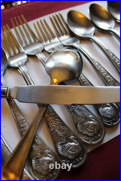 TURKEY Cambridge 20 Pieces 4 Settings Used 18/0 Stainless Flatware Bass Pro