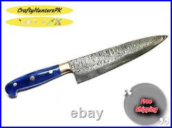 Unique Handmade Damascus Steel Kitchen Knives Chef Set Unique Gift for Christmas
