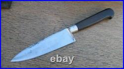 Unmarked Antique SABATIER Small Wide Carbon Steel Nogent Chef Knife RAZOR KEEN