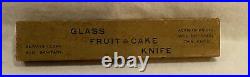 Uranium/Depression Glass Cake/Fruit Knife in original box