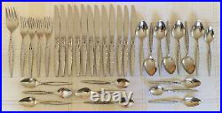 VENETIA Oneida Community Flatware 34 Pieces Vintage Stainless Burnished Glossy
