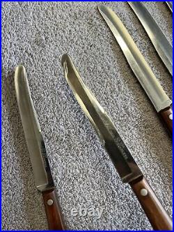 VINTAGE CASE XX CAP 254 -8 PC STEAK KNIFE SET in original Wood Display Case B#7