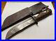 VTG American Bowie Knife Custom Hickory Wood 6 Brass Pinned Handle With Sheath