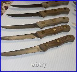 VTG CHICAGO CUTLERY Knife Lot (5) 103S WithBlock, (2)61S, (1)C61, (2)78S& (3)66S