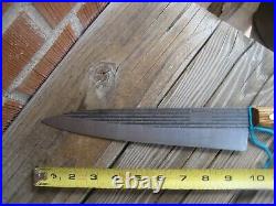 Vintage 10 Blade FORGECRAFT Fine XL Carbon Steel Chef Knife USA