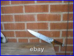 Vintage 10 Blade SABATIER Style Rare Carbon Bolstered Chef Knife FRANCE
