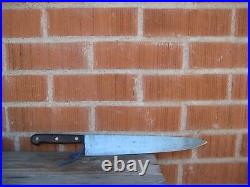 Vintage 12 Blade CLYDE CUTLERY COMPANY Huge Carbon Chef Knife USA