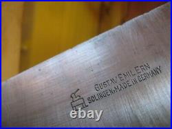 Vintage 14 Blade GUSTAV EMIL ERN Huge 5XL Carbon Chef Knife GERMANY