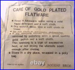Vintage 1847 Rogers Bros GOLD PLATED Flatware Set service for 12 (66pcs) Korea