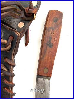 Vintage 1900s Birkenwald Inc 10 Skinner Butcher Knife Portland, OR Leather Shea