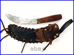 Vintage 1900s Birkenwald Inc 10 Skinner Butcher Knife Portland, OR Leather Shea
