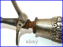 Vintage 3-piece Antler Horn Carving Set Sterling Accents (universal L. F & C.)