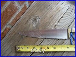 Vintage 8 Blade HOFFRITZ Italian Stainless Chef Knife Brass Handle ITALY