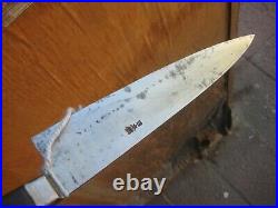 Vintage 8 Blade JAPANESE CHARACTER Sabatier Style Carbon Chef Knife JAPAN