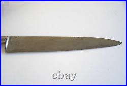 Vintage 8 Blade L F & C Carbon Steel Chef Knife with Nogent Handle Made in USA