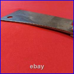 Vintage 8 Inch Blade Heavy Duty Foster Bros Solid Steel Meat Cleaver #238
