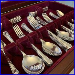 Vintage A1 Sheffield Silver Plated Cutlery Canteen 54-Piece Set 6 Place Setting