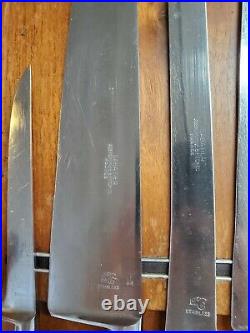 Vintage Abercrombie & Fitch Sabatier France 5 Knives & Original A&F Holder