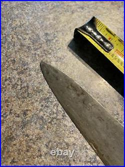 Vintage Antique 16 inch Carbon Steel Blade BUTCHER KNIFE Unmarked