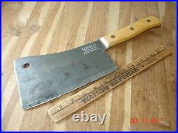 Vintage Antique Briddell Big 12 Butcher Knife & Meat Cleaver Set Cutlery USA