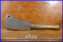 Vintage Antique Large Meat Cleaver Hogsplitter 18 Long 9 Blade Full Tang