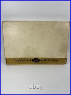 Vintage CASE XX CAP 254 Bull Nose Steak Knife Set Of 6 Wood Handles Box & Paper
