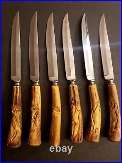 Vintage Cutlery Set KLA-TRA-SO Solingen, Germany Stainless Antler Handle